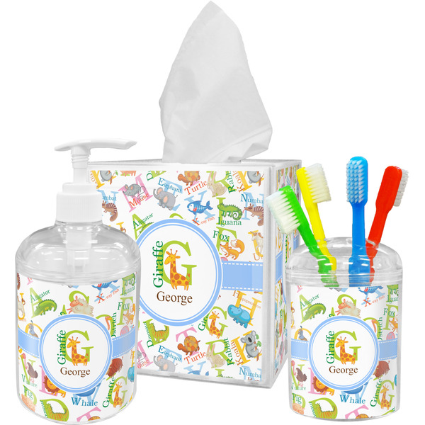 Animal Alphabet Bathroom Accessories Set (Personalized)