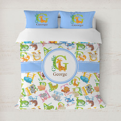 Animal Alphabet Duvet Cover Set - Full / Queen (Personalized)