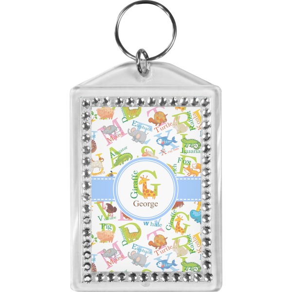 Custom Animal Alphabet Bling Keychain (Personalized)