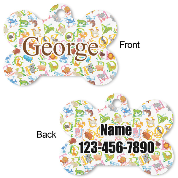 Animal Alphabet Bone Shaped Dog ID Tag - Large - Approval