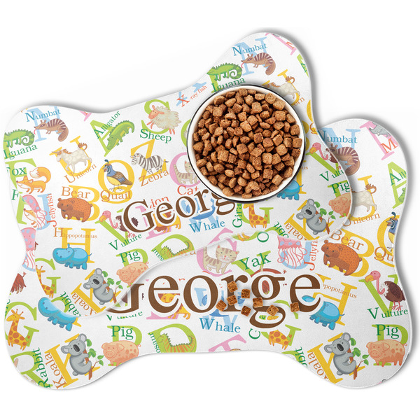 Animal Alphabet Bone Shaped Dog Mats - MAIN