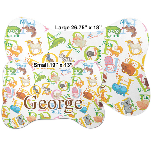 Animal Alphabet Bone Shaped Mat Comparison