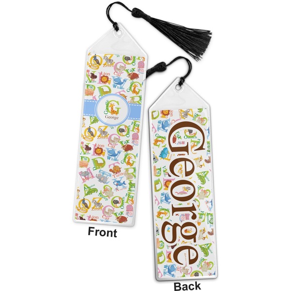 Animal Alphabet Bookmark with tassel - Front and Back