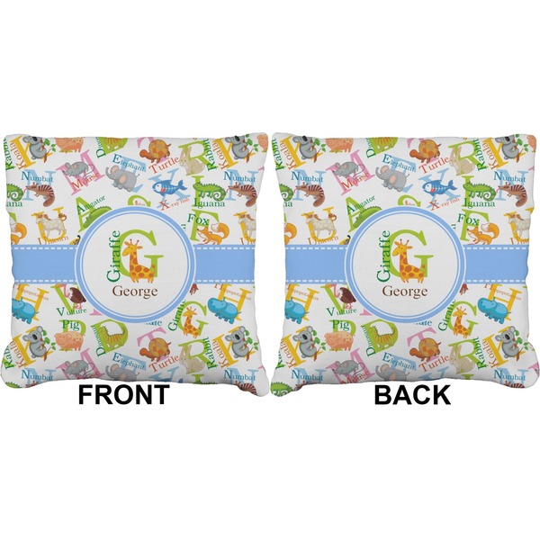 Animal Alphabet Burlap Pillow Approval