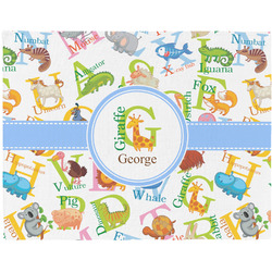 Animal Alphabet Woven Fabric Placemat - Twill w/ Name or Text