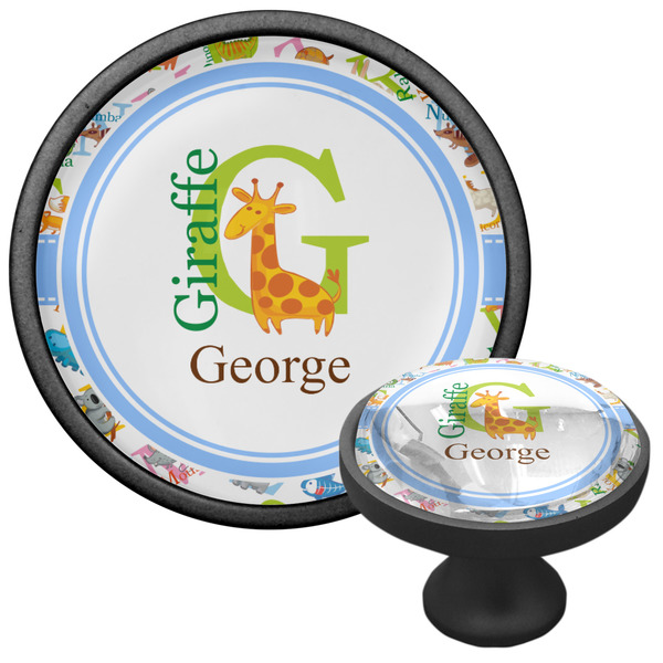 Animal Alphabet Cabinet Knob - Black - Multi Angle