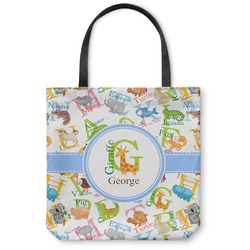 Animal Alphabet Canvas Tote Bag - Large - 18"x18" (Personalized)