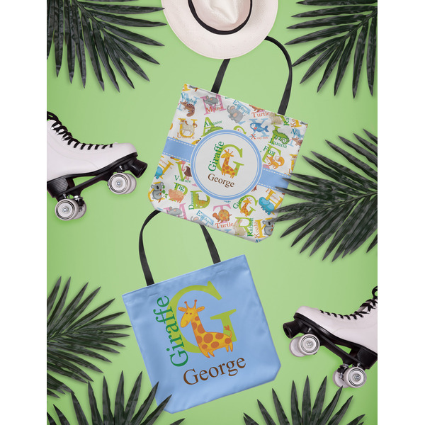 Animal Alphabet Canvas Tote Lifestyle Front and Back