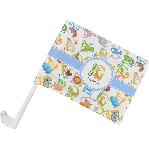Custom Animal Alphabet Car Flag - Small w/ Name or Text