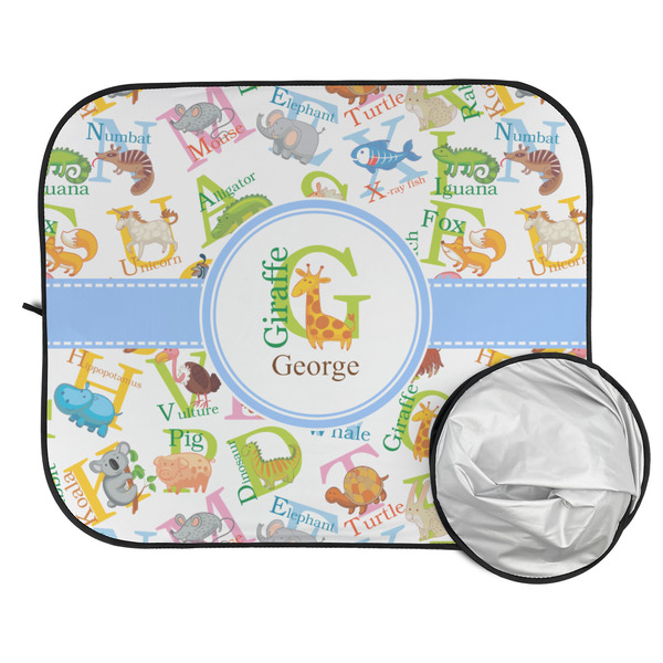 Animal Alphabet Car Sun Shades - FOLDED & UNFOLDED