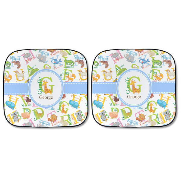 Animal Alphabet Car Sun Shades - FRONT