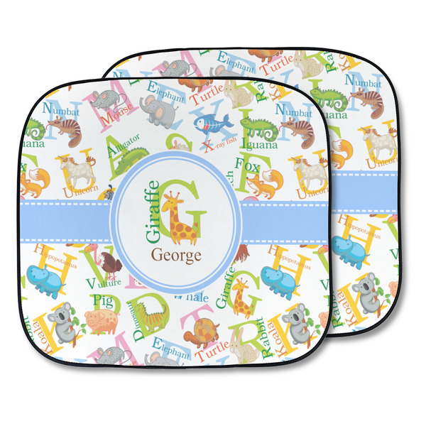 Custom Animal Alphabet Car Sun Shade - Two Piece (Personalized)