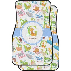 Animal Alphabet Car Floor Mats (Front Seat) (Personalized)
