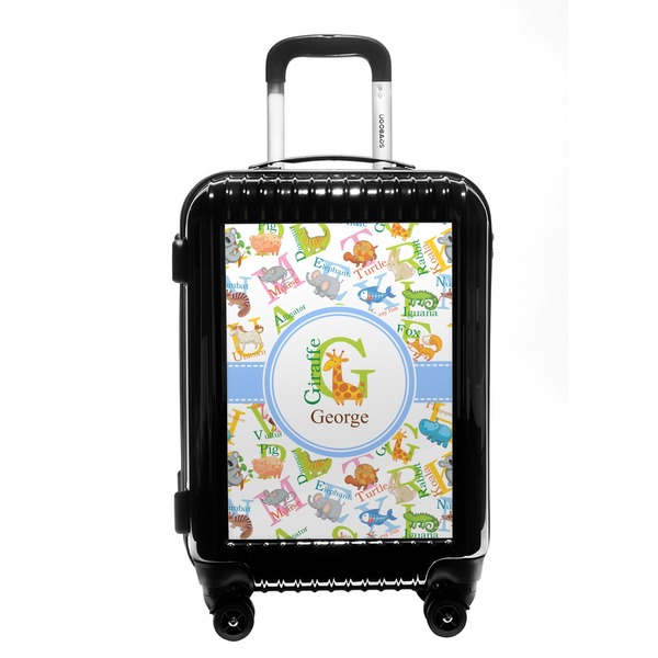 Custom Animal Alphabet Carry On Hard Shell Suitcase (Personalized)