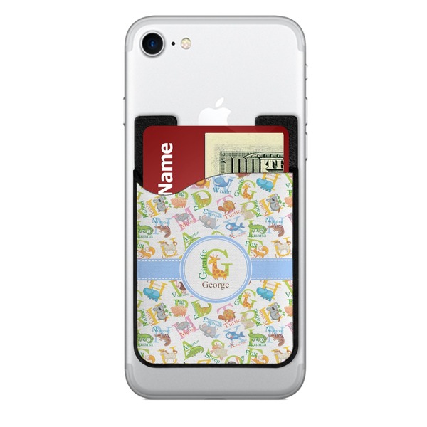 Custom Animal Alphabet 2-in-1 Cell Phone Credit Card Holder & Screen Cleaner (Personalized)