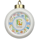 Animal Alphabet Ceramic Ball Ornament (Personalized)