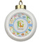 Animal Alphabet Ceramic Ball Ornament (Personalized)