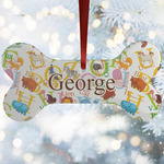 Animal Alphabet Ceramic Dog Ornament w/ Name or Text