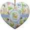 Animal Alphabet Heart Ceramic Ornament w/ Name or Text
