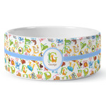 Animal Alphabet Ceramic Dog Bowl (Personalized)