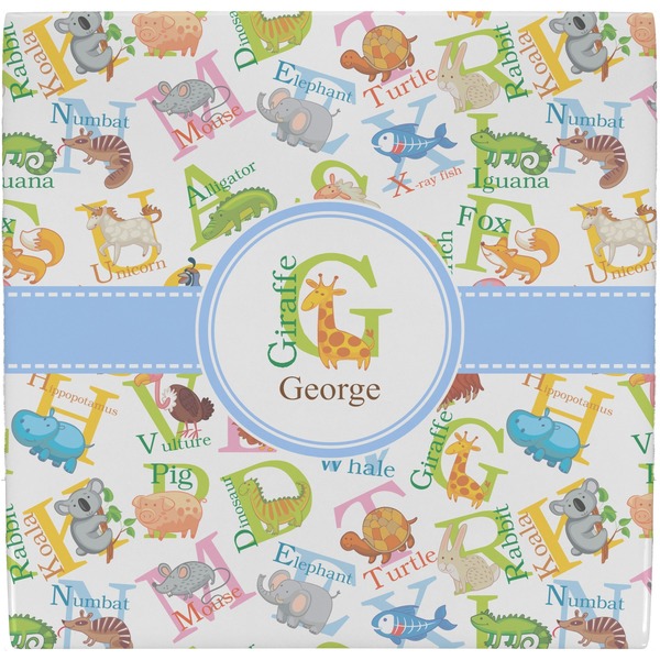 Custom Animal Alphabet Ceramic Tile Hot Pad (Personalized)