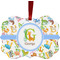 Animal Alphabet Christmas Ornament (Front View)