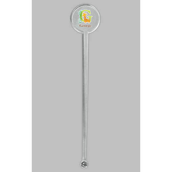 Animal Alphabet Clear Plastic 7" Stir Stick - Round - Single Stick
