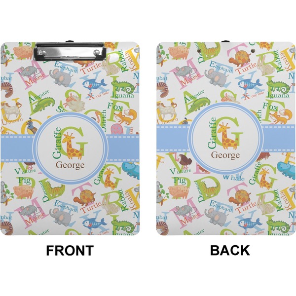 Animal Alphabet Clipboard (Letter) (Front + Back)
