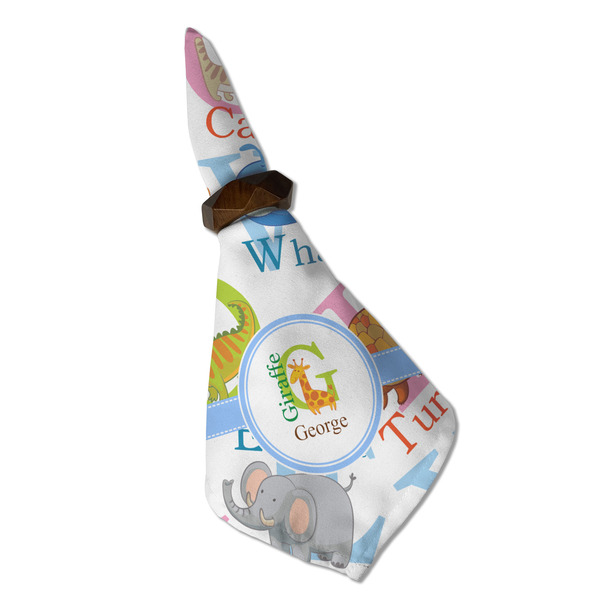 Animal Alphabet Cloth Napkins - Personalized Dinner (Folded in Ring) (MAIN)