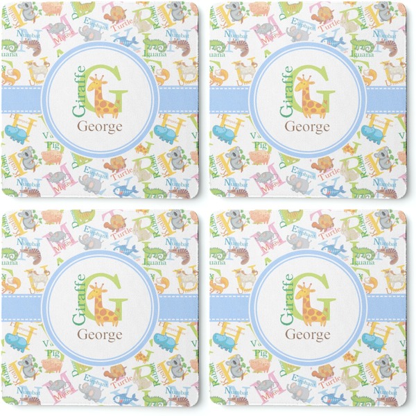 Animal Alphabet Coaster Rubber Back - Apvl