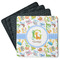 Animal Alphabet Square Rubber Backed Coasters - Set of 4 (Personalized)