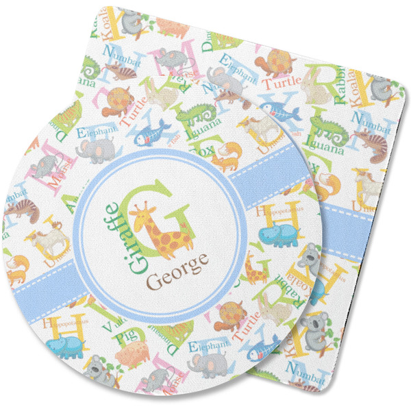 Custom Animal Alphabet Rubber Backed Coaster (Personalized)