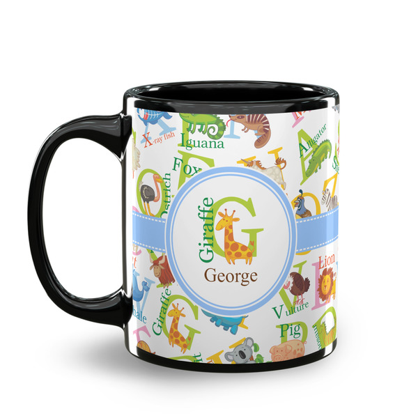 Animal Alphabet Coffee Mug - 11 oz - Black