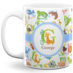Animal Alphabet 11 Oz Coffee Mug - White (Personalized)