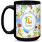 Animal Alphabet 15 Oz Coffee Mug - Black (Personalized)