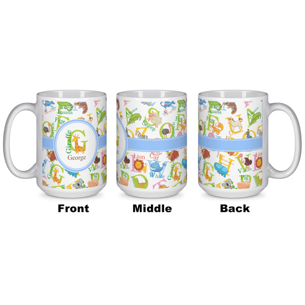 Animal Alphabet Coffee Mug - 15 oz - White APPROVAL