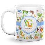 Animal Alphabet 20 Oz Coffee Mug - White (Personalized)