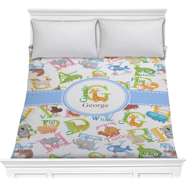 Custom Animal Alphabet Comforter - Full / Queen (Personalized)