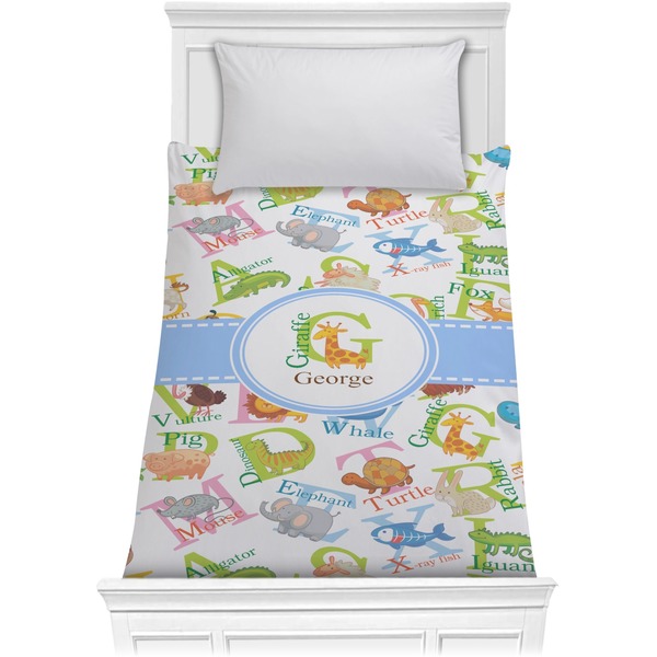 Custom Animal Alphabet Comforter - Twin (Personalized)