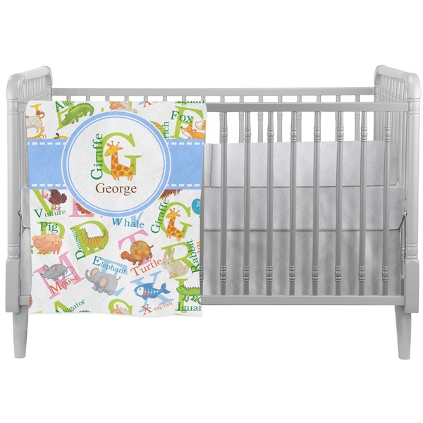 Custom Animal Alphabet Crib Comforter / Quilt (Personalized)
