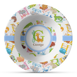 Animal Alphabet Plastic Bowl - Microwave Safe - Composite Polymer (Personalized)