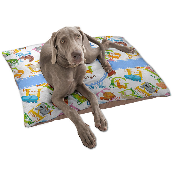 Custom Animal Alphabet Dog Bed - Large w/ Name or Text