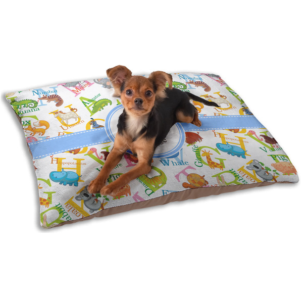 Custom Animal Alphabet Dog Bed - Small w/ Name or Text