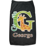 Animal Alphabet Black Pet Shirt (Personalized)