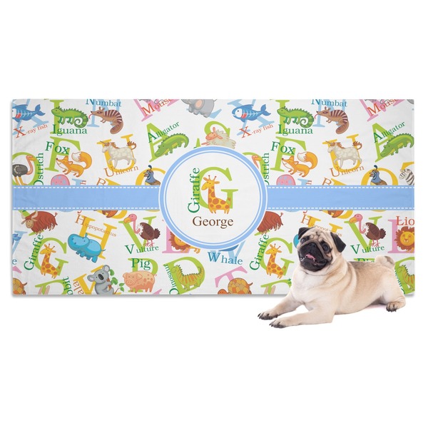 Custom Animal Alphabet Dog Towel (Personalized)