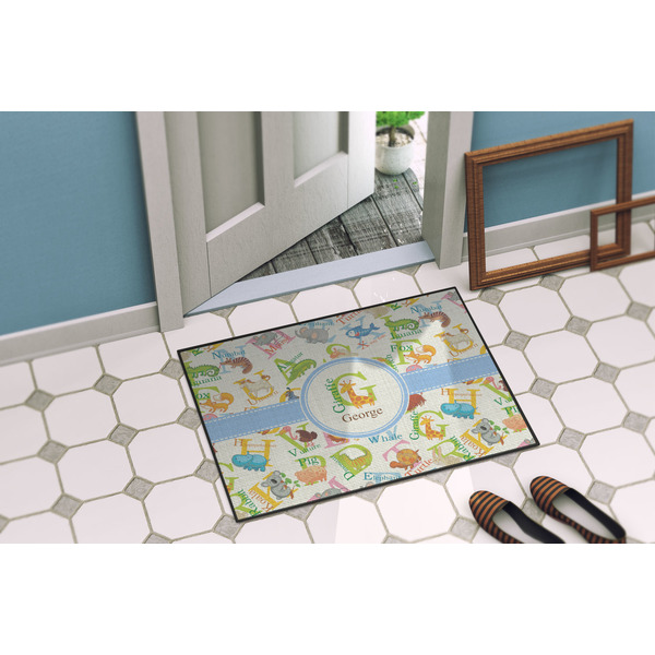 Animal Alphabet Door Mat Lifestyle