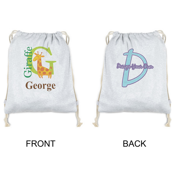 Animal Alphabet Drawstring Backpacks - Sweatshirt Fleece - Double Sided - APPROVAL