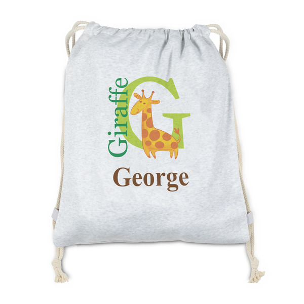 Custom Animal Alphabet Drawstring Backpack - Sweatshirt Fleece - Double Sided (Personalized)