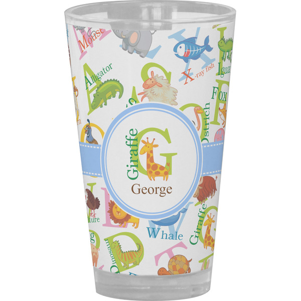 Custom Animal Alphabet Pint Glass - Full Color (Personalized)