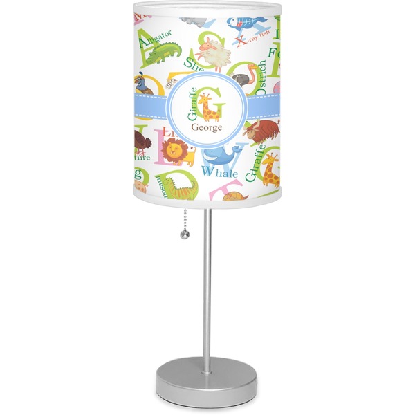 Custom Animal Alphabet Lamp with Drum Shade (Personalized)